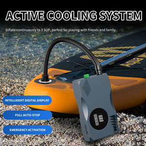 <span class=keywords><strong>Compresseur</strong></span> d'air polyvalent 12V <span class=keywords><strong>avec</strong></span> écran LCD 16PSI Pompe à air SUP électrique Pompe à pagaie portable pour tente - Product Image 2