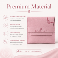 Pochette cosmétique personnalisée OEM en microfibre verte avec rabat pliable et fermeture à rabat, logo estampé à chaud, sacs de rangement pour bijoux