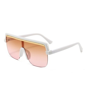 Gafas de Sol de Moda 2020, Montura Media, Parte Superior Plana, Cuadradas, UV400, para Mujer, Tamaño Grande - Product Image 4