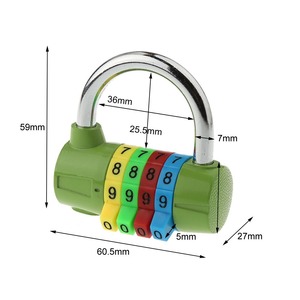 Gym Combination Lock 59x60.5x27mm 4 Digit Mechanical Padlock For <b>Locker</b> Safety - Product Image 1