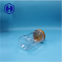 Pot en plastique PET transparent ovale sans BPA de qualité alimentaire pour les collations, le chocolat, les fruits confits