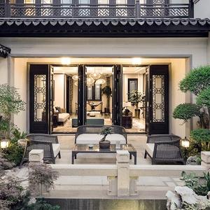 Conjunto de Muebles de Jardín de Mimbre Estilo Chino, 4 Plazas, Resistente a la Intemperie, Combinación de Sofá para Patio - Product Image 5