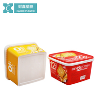 Boîtes à biscuits jetables en plastique PP IML de 3000 ml pour la maison