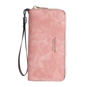 Hot Selling Fashion Clutch Bag Luxury Money Clip Factory Wholesale Print <strong>Long</strong> Zipper Solid Color Women's Wallet <strong>Purse</strong> Woman - Product Image 6