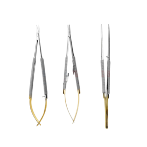 卡斯特罗维耶霍手动微型剪刀持针器直型TC镊子套装不锈钢手术器械套装用于牙科和眼科 - Product Image 1