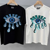 Patch 3D drôle à grands yeux, badge brodé thermocollant à paillettes pour vestes, sacs, t-shirts et cuir