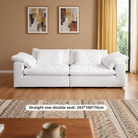 Canapé modulaire d'angle en éponge haute densité, compressé sous vide, blanc crème, pour appartement et hôtel, vente en gros