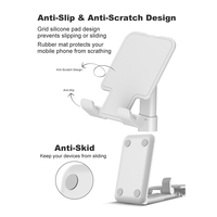 Support de tablette et de téléphone universel réglable en alliage d'aluminium noir/argent pour /iPad