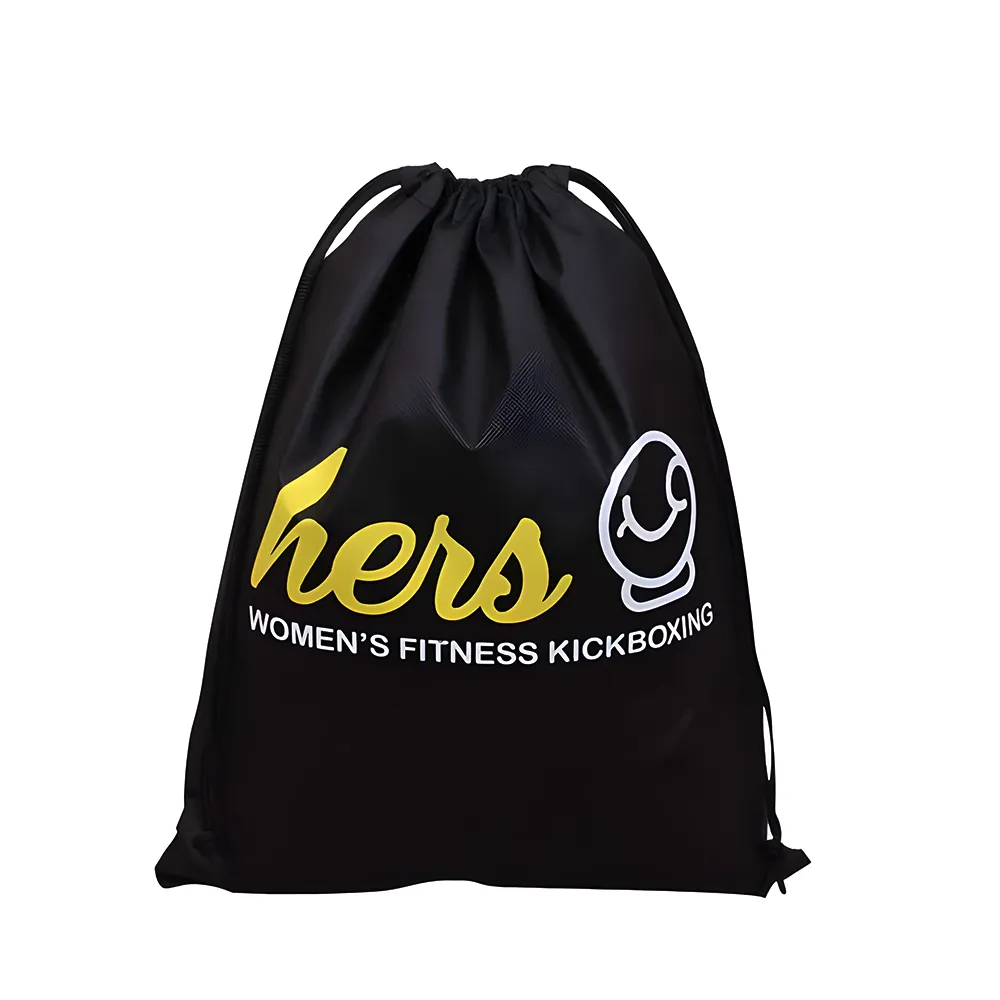 Polyester Drawstring Backpacks Bag Promo Gifts 210D Nylon RPET Material Sport Gym Sack Traveling Advertising Propaganda