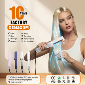 Styler per Capelli Ionico 3 in 1 con Display LCD della Temperatura, Piastra Lisciante ad Aria al Plasma Multifunzione - Product Image 1
