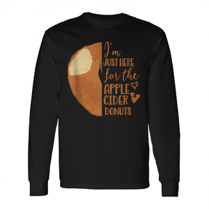 T-shirt à manches longues avec citation d'automne et motif de festival d'automne, Apple Cider Donuts - Product Image 2