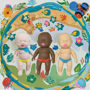 Juguete Antiestrés de Plástico Suave de Rebote Lento para Bebés, Colores Blanco y Negro Arena, Juguete de Descompresión Clásico y Divertido para Niños - Product Image 3