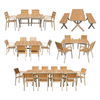 Ensemble de table et chaises en rotin d'extérieur pour cour, restaurant, terrasse, jardin, bureau, café, balcon, salle à manger