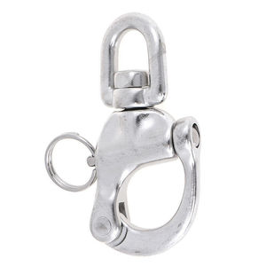 Isure 316 Stainless Steel <b>Snap</b> Shackle With Screw Collar Pin 75 Mm Metric Double <b>Hook</b> D Shape Boat Hardware - Product Image 1