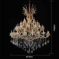 Lustre Personnalisé pour Villa, Grand Lustre en Cristal Style Européen pour Mariage et Hall d'Hôtel de Luxe