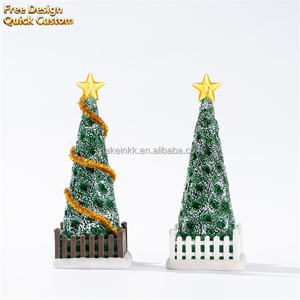 Albero di Natale da Tavolo Miniatura Illuminato a LED con Effetto Neve e Stella in Cima, Decorazione Natalizia per Casa e Villaggio di Natale - Product Image 1