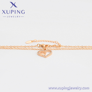 Xuping-Collar chapado en oro de 18k con forma de corazón, joyería romántica, diseño elegante, novedad, A00908612 - Product Image 2