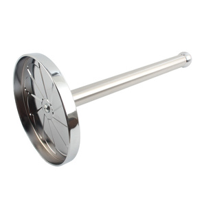 Porte-papier sur pied en acier inoxydable avec base circulaire et poteau rond - Product Image 5