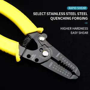JIANPAI Wire Stripping Pliers Crimping Electrician Pliers Wire Stripper Side Cutters Multifunction Stripper Hand Tools