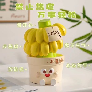 Cute Resin Plant Decorations 2Pcs Irregular Shape Contemporary Style For Living Room Desktop Gift - Product Image 4