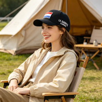 Groothandel Dames Heren 6 Panel Custom Borduurwerk Geweven Patch Logo Unisex Petten Baseball Caps voor Buitensporten