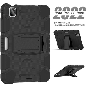 Custodia Protettiva in Silicone per Tablet <span class=keywords><strong>iPad</strong></span> Air 5 <span class=keywords><strong>Pro</strong></span> <span class=keywords><strong>11</strong></span> 2022 2021 2020 <span class=keywords><strong>2018</strong></span> 10.9 Pollici con Supporto - Product Image 1