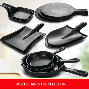 Yaratıcı yüksek kaliteli siyah melamin kürek tabaklar yemek servis tabakları - Product Image 5