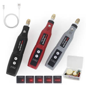 Taladro Amoladora Eléctrico Inalámbrico Recargable por USB Herramienta Rotativa Desmontable para Carpintería con Luz LED y 5 Velocidades Ajustables Tipo <span class=keywords><strong>Dremel</strong></span> - Product Image 1