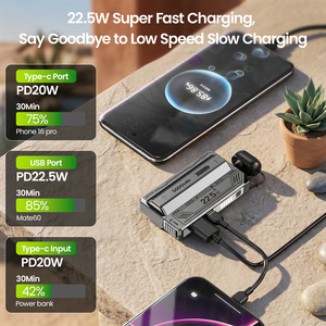 Batterie externe Cyberpunk Mecha 5000mAh 22.5W à charge ultra-rapide avec échange de batterie en un clic pour les voyages - Product Image 5