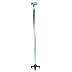 Canne en alliage d'aluminium à quatre points d'appui, antidérapante, réglable en hauteur, pour personnes âgées, support de marche extérieur - Product Image 1