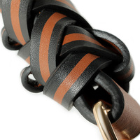 Poignée tressée en cuir véritable compatible avec la sangle Poignée tressée supérieure de 12 pouces Convient aux sacs à seau Hobo Pochette Bag
