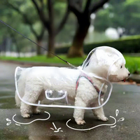 Petit imperméable transparent en PU pour chien, poncho pour promenades avec chien, toutes saisons, taille XL