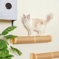 Griffoir mural pour chat en bois massif de haute qualité, pliable, grand, luxueux, moderne, hamac pour chat, Halloween, Noël