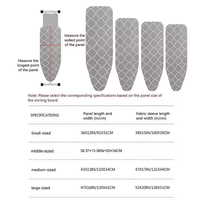 Housse de planche à repasser personnalisée avec bord élastique, résistante aux taches, anti-brûlure, rembourrage épais, protection thermique pour table à repasser