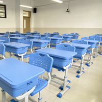 Table d'étude réglable avec rangement et chaise pour enfants, ensemble idéal pour les élèves du primaire, hauteur ajustable, personnalisation prise en charge