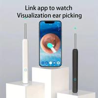 IFINE Beauty Kit de Nettoyage d'Oreilles Électrique Rechargeable à LED avec Caméra HD Intelligente Sans Fil et Cuillère Visuelle pour l'Extraction du Cérumen