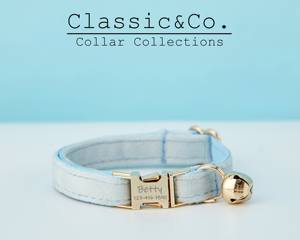 Collar y Correa Personalizados Lightblue Veet para Gatos y Perros Pequeños con Lazo, Placa Grabada Gratuita con Nombre para Gatitos y Cachorros, Campana Dorada, Regalo de Cumpleaños para Mascotas - Product Image 2