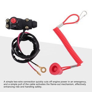 GOOFIT Universal 7/8 '22MM motocicleta emergencia <span class=keywords><strong>Kill</strong></span> Stop motor interruptor botón reemplazo para ATV Dirt Pit Bike <span class=keywords><strong>Scooter</strong></span> - Product Image 4