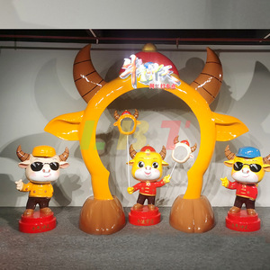 Escultura de Buey del Zodiaco en Fibra de Vidrio, Decoración Personalizada para el Año Nuevo Chino en Centros Comerciales - Product Image 4