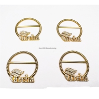 Broche Épinglette Ronde en Émail Mignonne pour Hijab et Abaya Femme - Vente en Gros