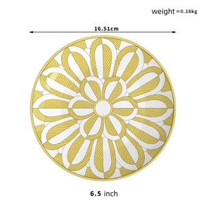 Ensemble de 4 tasses à café en porcelaine osseuse à motif géométrique tournesol jaune de style Japandi pour la maison ou les hôtels - Services de table - Product Image 2