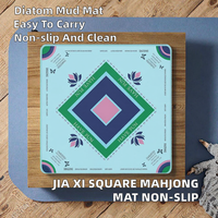 Jia Xi Alas Meja Mahjong Portabel Dapat Dilipat Bermotif Kotak Minimalis Modern Terbuat dari Bahan Karet Cocok untuk Penggunaan Di Rumah Anti-selip