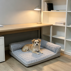 <span class=keywords><strong>Coussin</strong></span> <span class=keywords><strong>pour</strong></span> <span class=keywords><strong>chien</strong></span> en forme de L résistant à l'usure <span class=keywords><strong>et</strong></span> aux déchirures avec fond antidérapant imperméable <span class=keywords><strong>et</strong></span> <span class=keywords><strong>coussin</strong></span> en peluche auto-chauffant <span class=keywords><strong>pour</strong></span> chats - Product Image 2