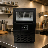 Machine à glaçons commerciale 45 kg avec compresseur, économie d'énergie et haute productivité, pompe à eau, certifiée CE ETL