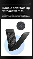 Keyboard Gunting Nirkabel Lipat, Ultra-Tipis, Senyap, Mini, Penyimpanan Mudah, USB Type-C, Daya Tahan Baterai 50 Jam untuk Tablet