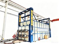 Four de traitement thermique à profilés en aluminium sur chariot 36 cadres, 172 kW, 380 V, PLC, T5 T6, pour l'Afrique