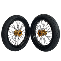 Ensemble de roues et pneus Supermoto de 17 pouces pour Surron Ultra Bee 110/70-17 140/60-17 Moto électrique tout-terrain