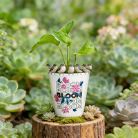 Pots à fleurs en céramique personnalisés Proub avec logo personnalisé, 12 oz, pots à fleurs en céramique vierges pour sublimation