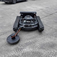 Tondeuse Robot Débroussailleuse Autoportée Chenillée Télécommandée à Vendre, Broyeur à Fléaux pour Herbe