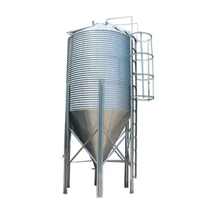 Aşınmaya dayanıklı 100t tahıl silosu tahıl silosu galvanizli çelik besleme siloları
